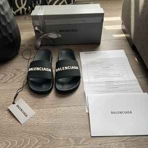 Authentic Balenciaga Pool Slides (Size 39)